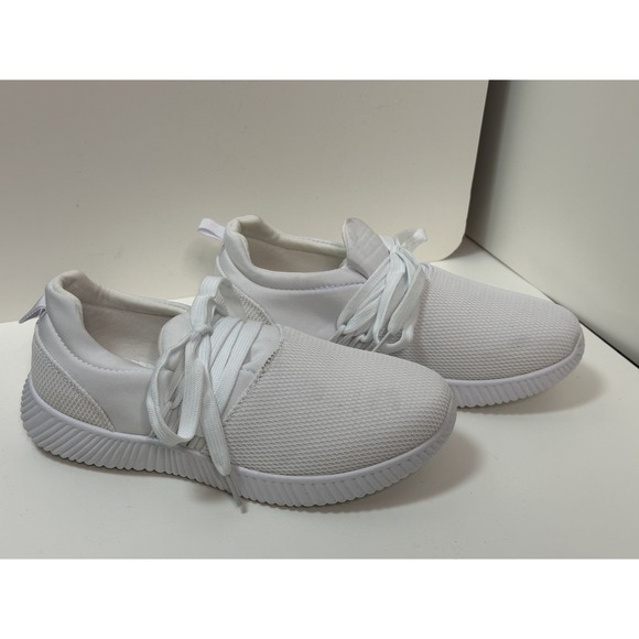 Luley By Lucy Avenue, Women's Lightweight Lace Up Sneakers,‎ White, Size 7.5 - Picture 7 of 9